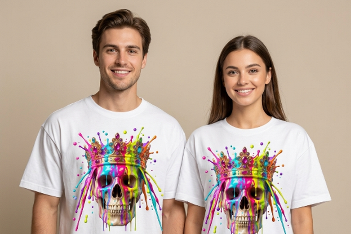 Royal Crown Skull Paint Drip, a Shirt Mockup by Vector Stall (Photo 4 of 14)