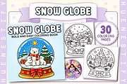 Snow Globe Bold Easy Coloring Book, a Seasonal Illustration by Design Station (Thumbnail 1 of 3)