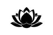 Lotus Flower Vector Icon Bundle, an Illustration by yasushie (Thumbnail 24 of 51)