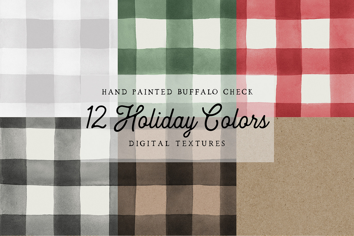 Holiday Hand Painted Buffalo Check, a Pattern Graphic by Summit Avenue (Photo 3 of 8)