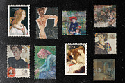 Art Masterpieces Postage Stamps, a Decorative Illustration by Saint aury Studio (Thumbnail 4 of 4)