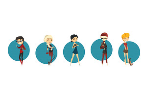 Elegant Woman Character with Small, a Person Illustration by TopVectors
