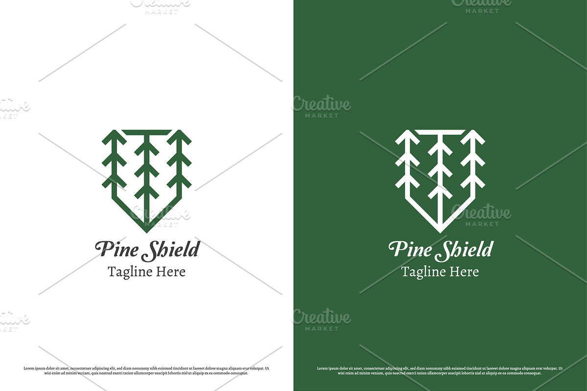 Pine Shield Logo Design Illustration, a Branding & Logo Template by Morvana Crew