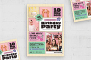 Y2K Birthday Party Flyer Templates, a Flyer Template by BrandPacks (Thumbnail 1 of 4)