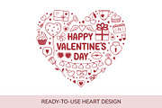 Valentines day Love vector doodles, a Graphic by InkySplash (Thumbnail 3 of 5)