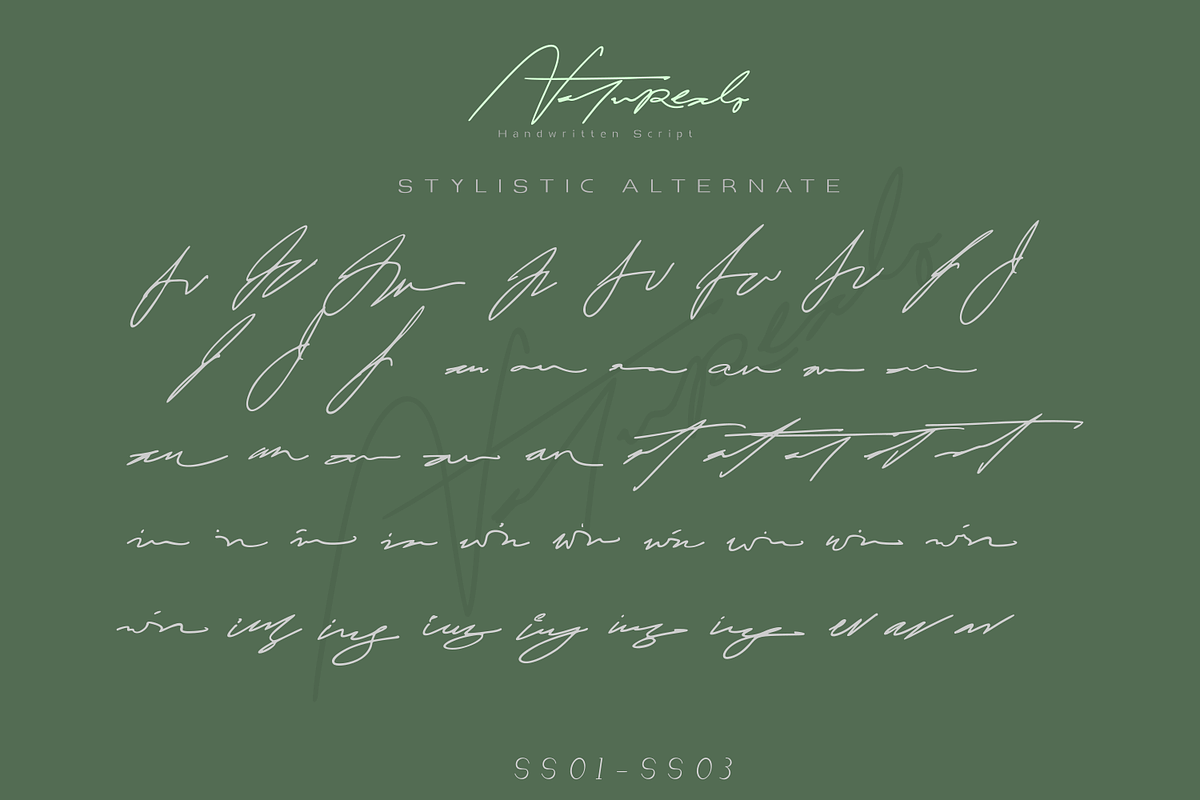 Naturealo | Handwritten Script, a Script Font by Mozyen Studio (Photo 11 of 13)