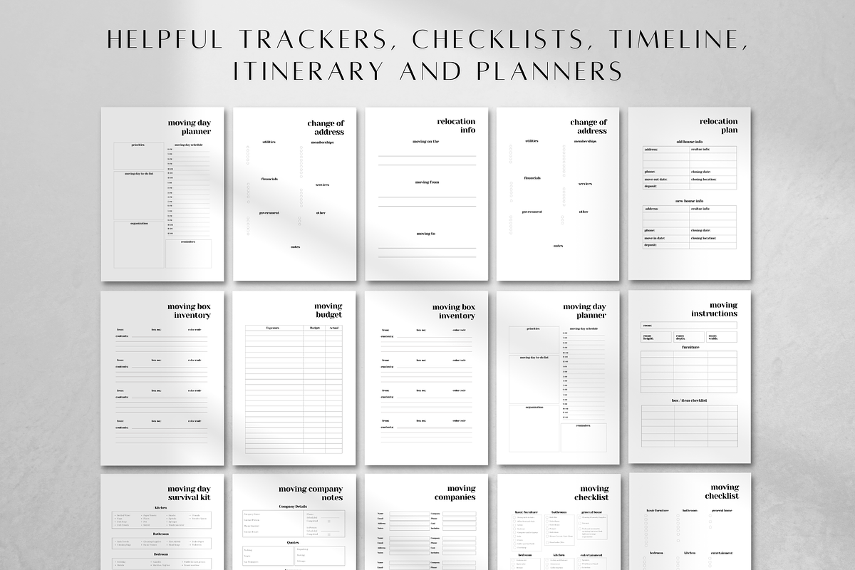 Digital Moving Planner, a Stationery Template by BRANDcontent (Photo 2 of 6)