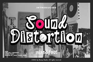 Sound Distortion Mixed Font, a Font by Ronny Studio
