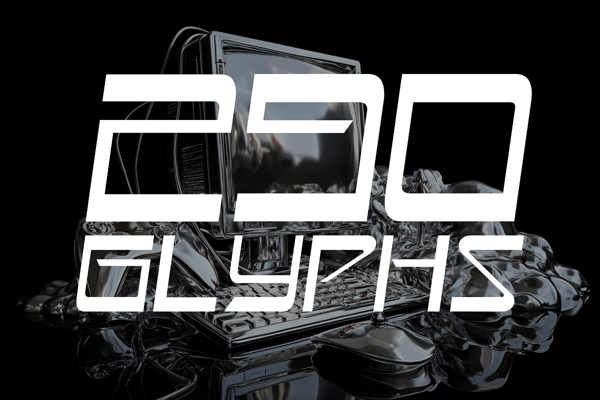 ChromeKid - Futuristic Y2K Font, a Sans Serif Font by HipFonts (Photo 4 of 8)