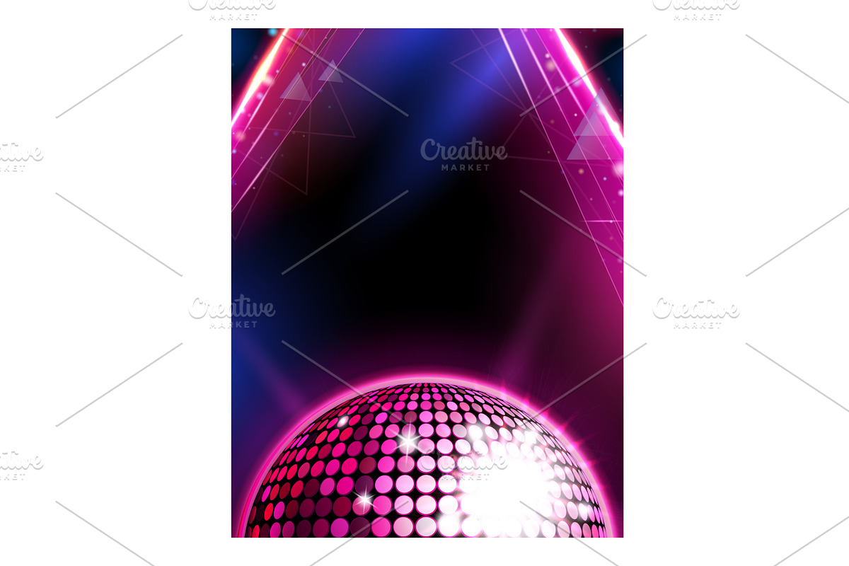 Disco music party poster background, a Texture Graphic by pikepicture