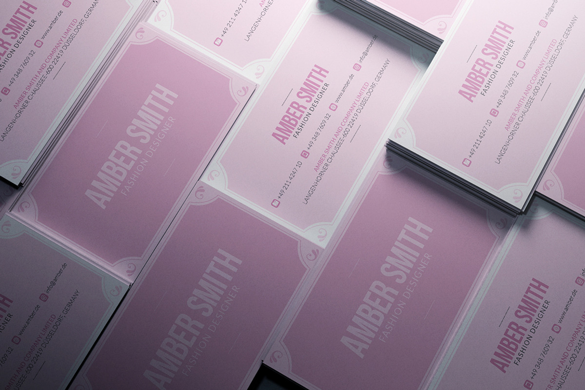 Pink Minimal Business Card, a Business Card Template by Marvel (Photo 3 of 5)
