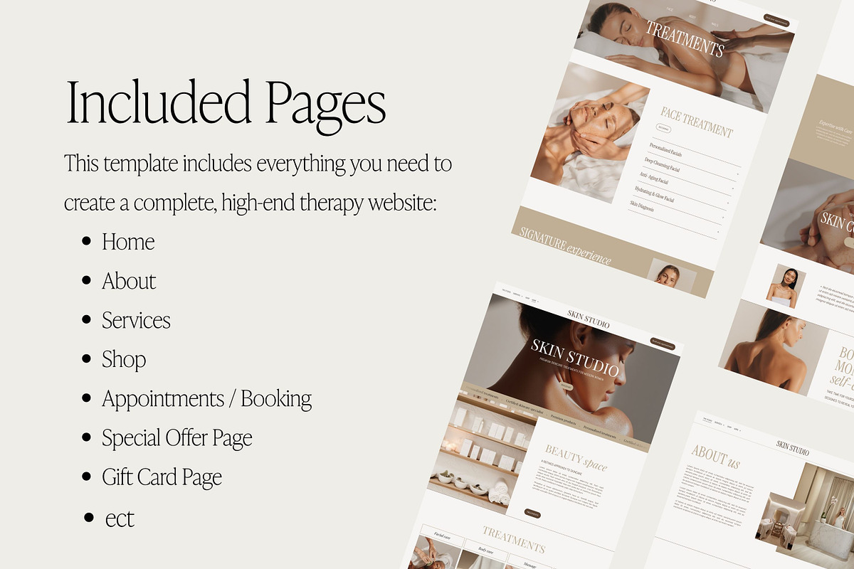 Squarespace Beauty Salon Esthetician, a Squarespace Template by Studio Marmotte (Photo 3 of 6)
