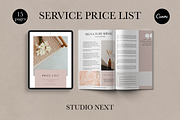 Price List Canva Template | EMMA, a Brochure Template by Studio Next (Thumbnail 1 of 8)