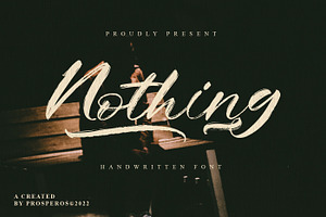 Nothing - Handwritten Font, a Handwritten Font by prps.std
