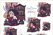Dark Academia Hand Drawn Clipart, a Decorative Illustration by Masha  Studio (Thumbnail 6 of 6)