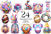Watercolor Easter Clipart Bundle PNG, an Object Illustration by KennedyStudio (Thumbnail 1 of 5)