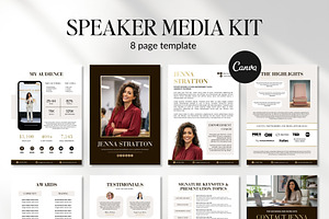 8‑Page Speaker Media Kit Template, a Marketing Template by Business Chic