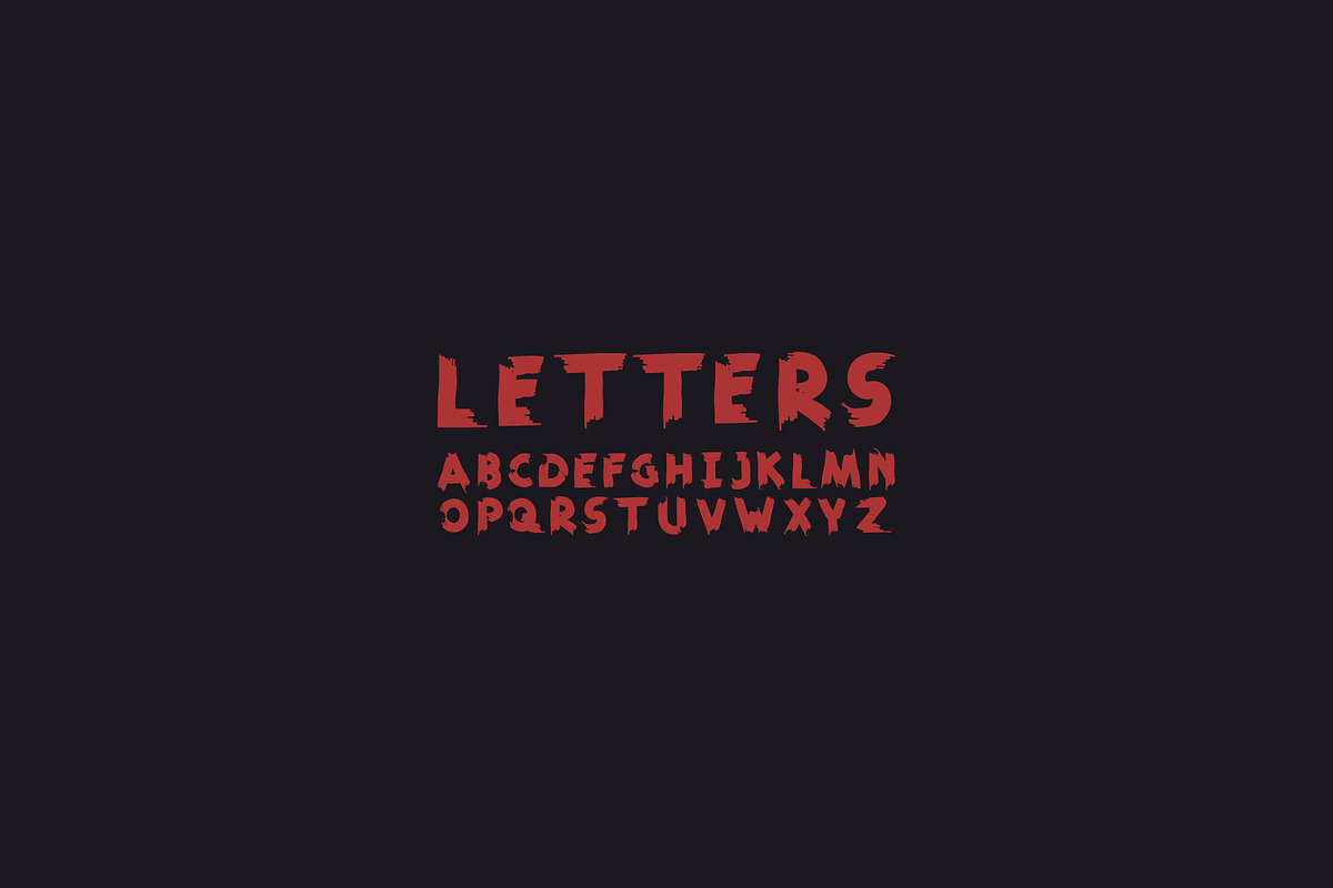 Vector Font. Brush preview 4