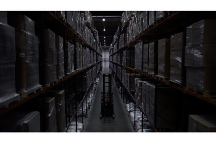 Warehouses large logistics commerce, an Industrial Photo by Media Whale Stock