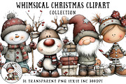 Whimsical Christmas Clipart Bundle, an Illustration by OK Design (Thumbnail 1 of 6)