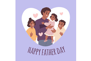 Father day greeting card. Happy dad, a Person Illustration by YummyBuum