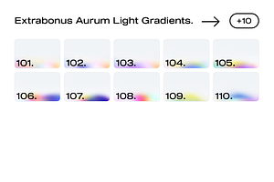 100 Aurum Light Gradients Collection