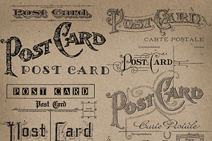 Vintage Postcard Word Vectors