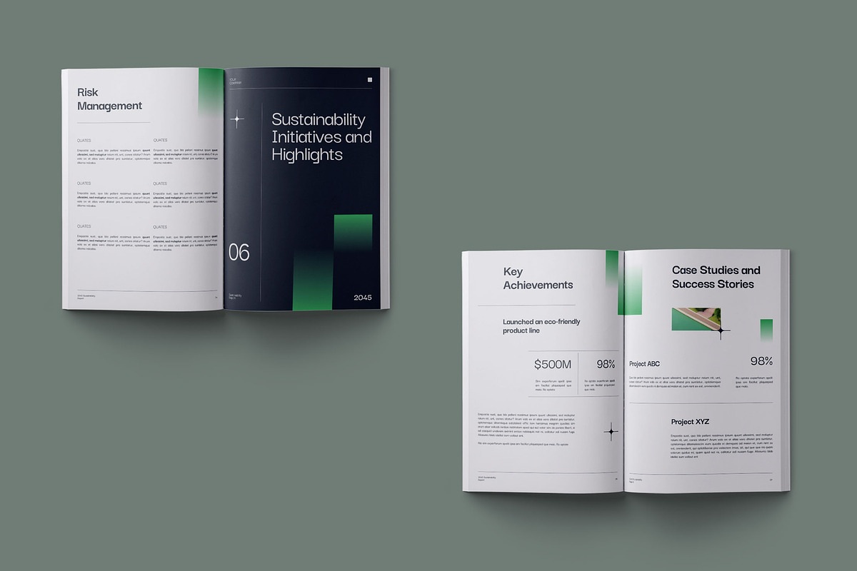 Sustainability Report - Gravoos, a Brochure Template by fakhroo (Photo 10 of 12)
