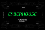 Cyberhouse Futuristic Display Font, a Serif Font by UICreative (Thumbnail 1 of 13)