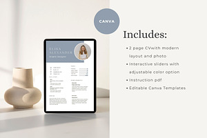 Modern Photo CV Template CANVA