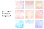 Vector watercolor background set, a Texture Graphic by Della_Liner (Thumbnail 2 of 2)