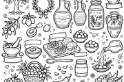 Hand drawn doodles olive branches, a Food Illustration by Voodz_shop (Thumbnail 2 of 3)