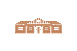 Ranch Rustic Farm House Illustration, an Illustration by Buqancreative