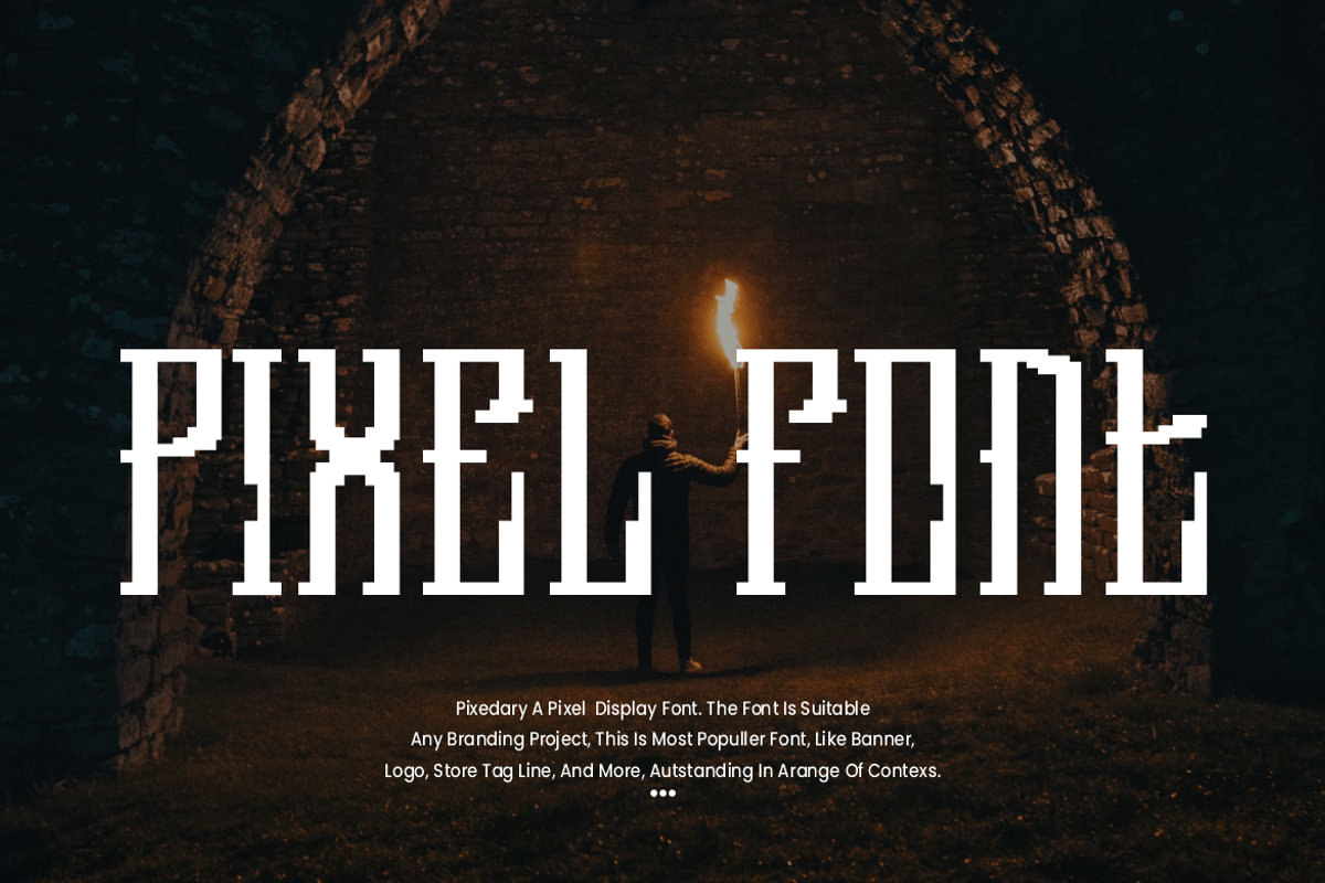 Pixedary - Pixel Font, a Serif Font by QR Design Studio (Photo 2 of 6)
