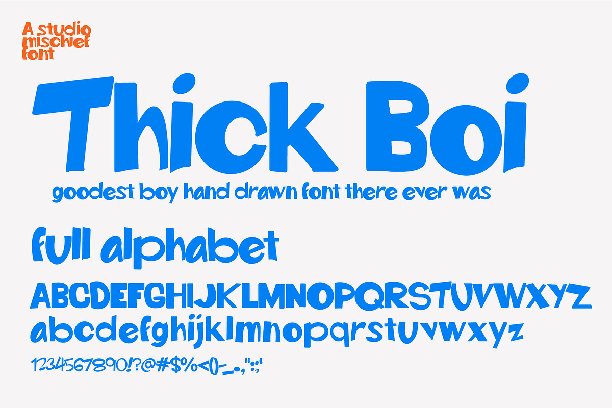 Thick Boi Handwritten Display, a Font by Studio Mischief (Photo 10 of 12)
