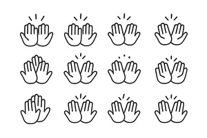 High five hand gestures in multiple, an Illustration by ZinetroN