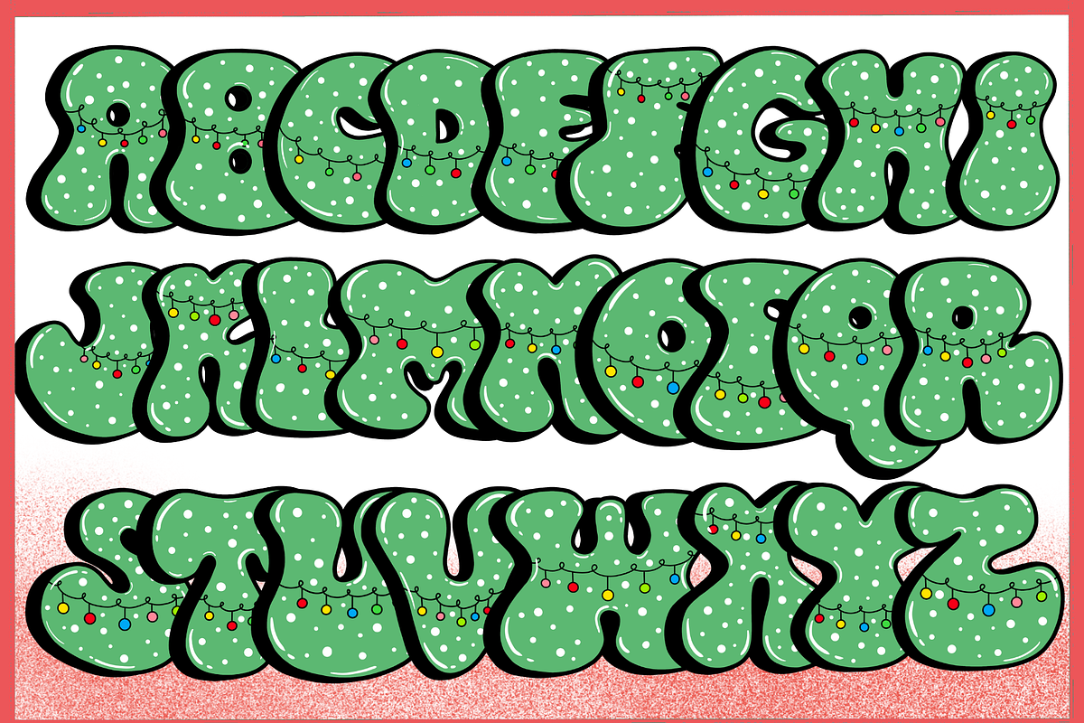 Christmas Groovy Light-PNG fonts, a Symbol Font by It me digital art (Photo 3 of 8)