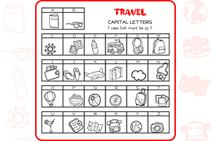 Travel Doodles - Dingbats Font