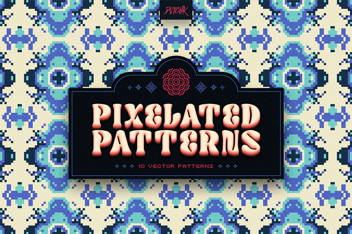 Pixel Mosaic Patterns | Vol. 09, a Pattern Graphic by dvtchk (Photo 6 of 10)