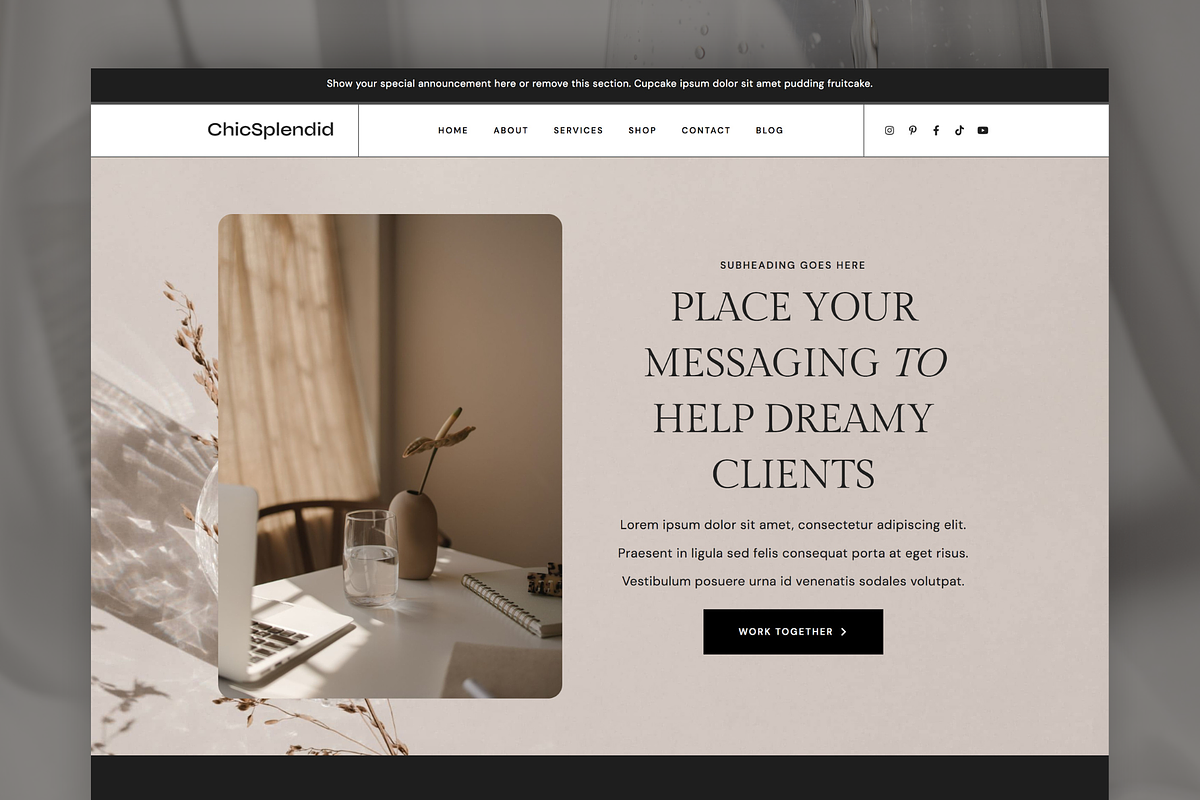 ChicSplendid WordPress Theme, a WordPress Template by Bluchic (Photo 1 of 6)