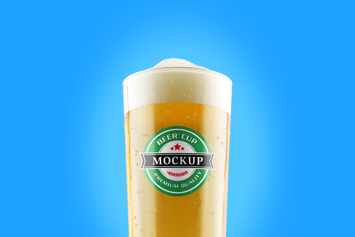 Realistic Beer Cup Mock-up, a Print Template by Propex (Photo 14 of 14)