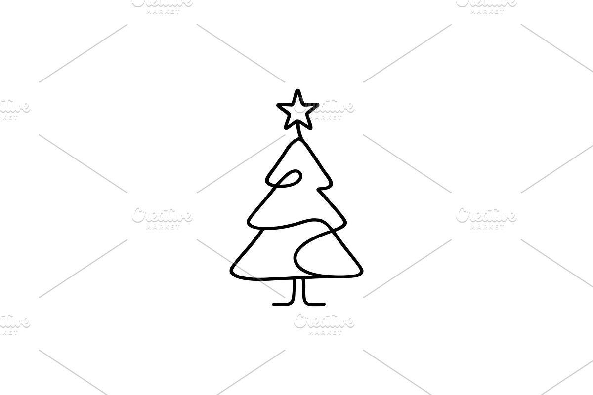 Fluid Layered Christmas Tree Logo, a Branding & Logo Template by Vectorium Studio (Photo 1 of 2)