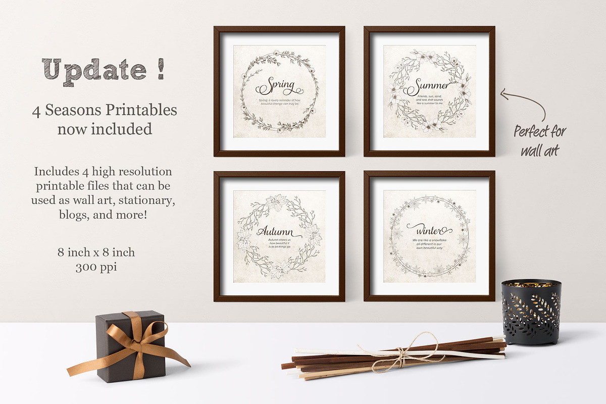 Sketchy Floral Wreaths & Borders, an Illustration by Maggie Stilwell Design (Photo 7 of 7)