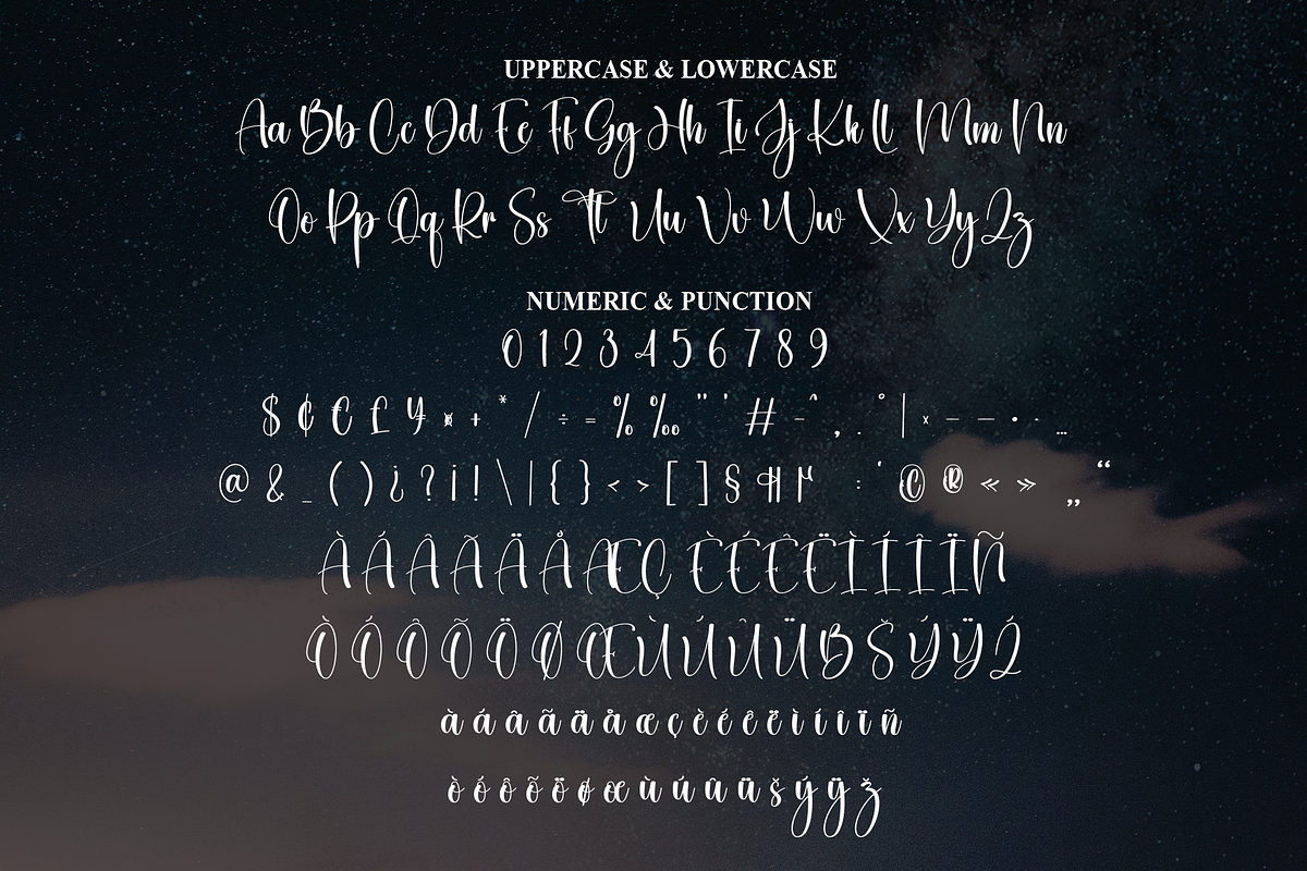 Starnight | Script Font, a Handwritten Font by Scratchones (Photo 7 of 9)