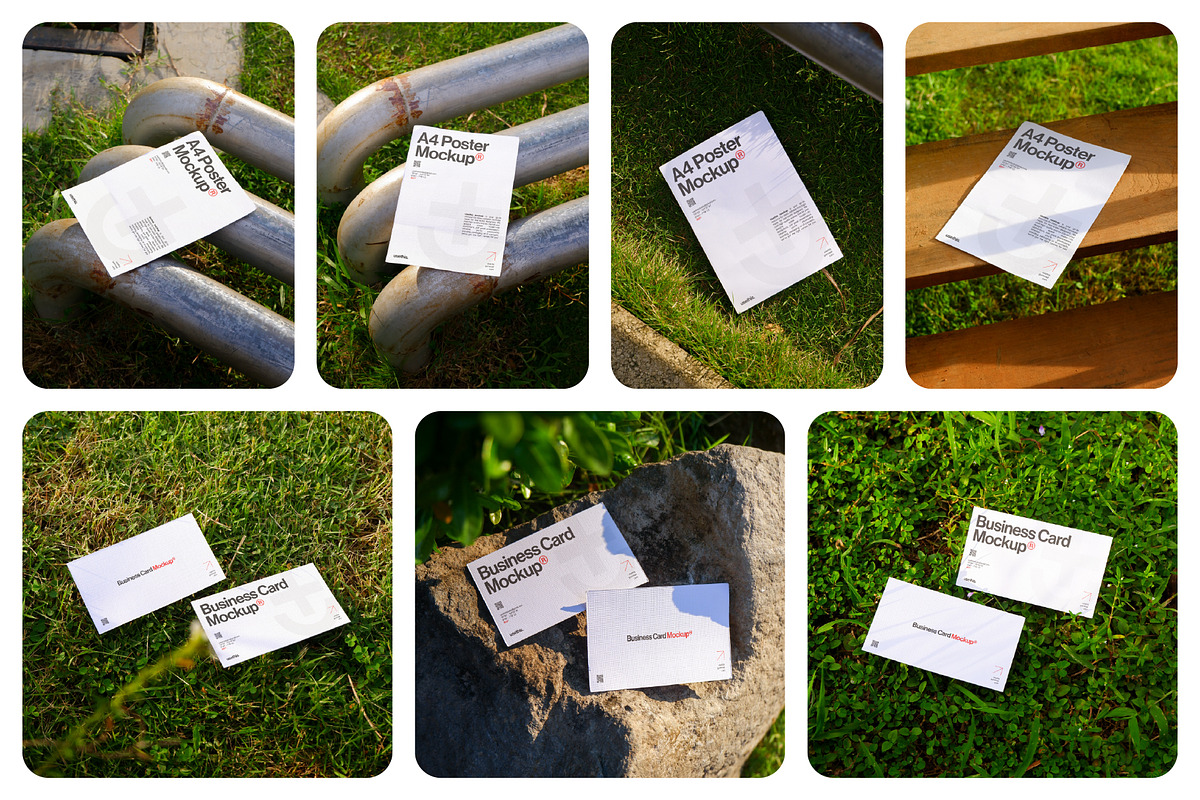 Poster & Business Card Mockup Bundle, an Advertising Mockup by Usethis Mockup (Photo 1 of 8)