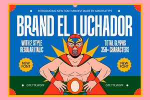 Brandel Luchador Condensed Sans, a Sans Serif Font by AmorfaType