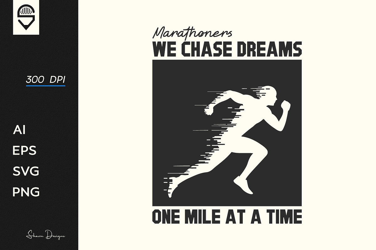 Marathon Runners T-shirt Design, a Graphic by shaondesigns (Photo 1 of 6)