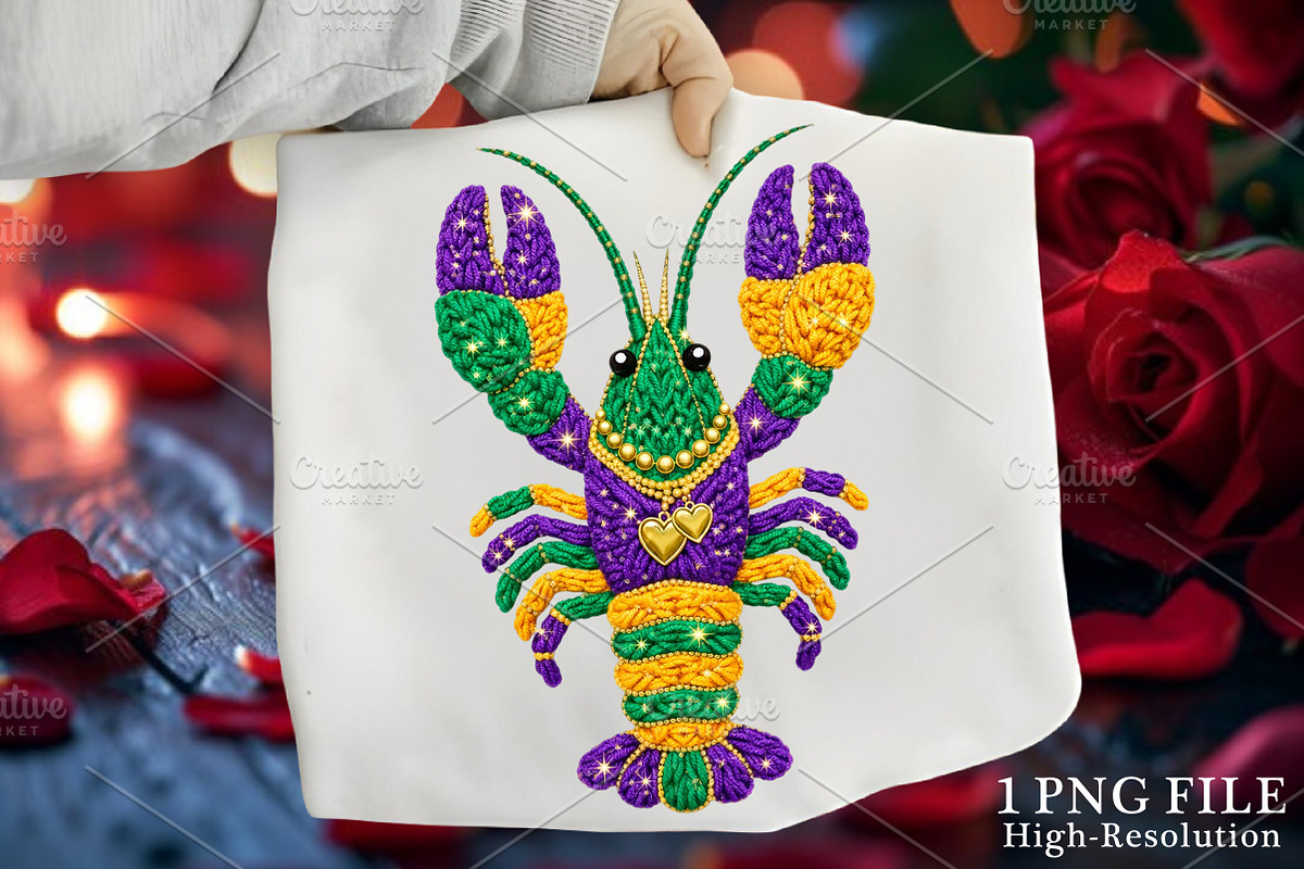 Mardi Gras Crawfish PNG, an Illustration by Canvas Craft (Photo 1 of 7)