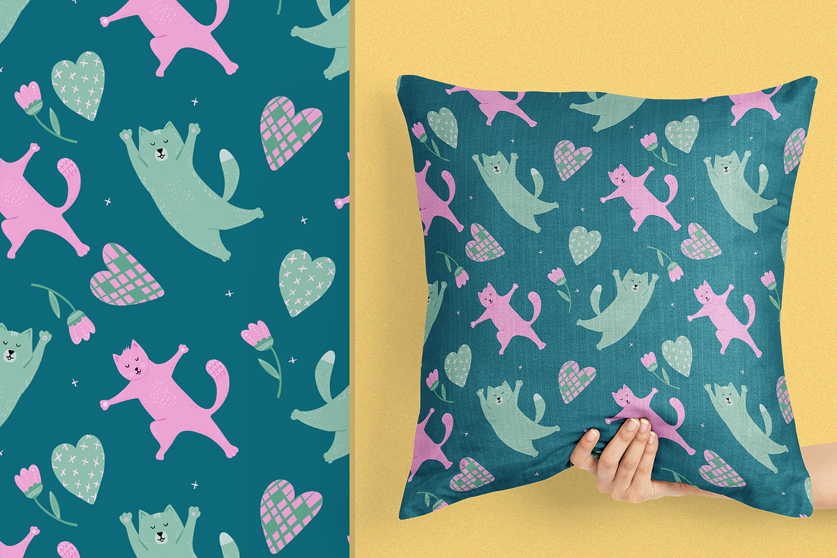 Funny Love - Hearts, Cats and Dogs, an Animal Illustration by PenguinArtStudio (Photo 8 of 10)