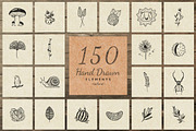 150 Hand Drawn Elements -Nature III-, an Animal Illustration by Michael Rayback Design (Thumbnail 1 of 15)